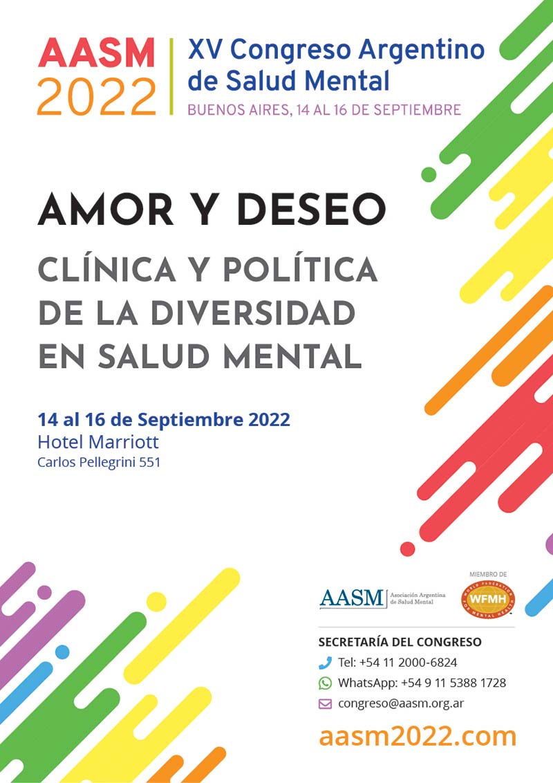 Afiche XV Congreso Argentino de Salud Mental 2022